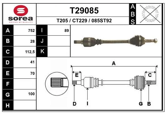 Cardan EAI T29085