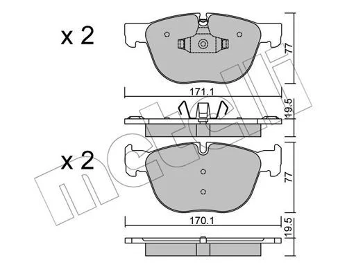 Kit de plaquettes de frein METELLI 22-0770-0