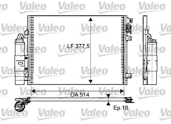 Radiateur climatisation VALEO 814051