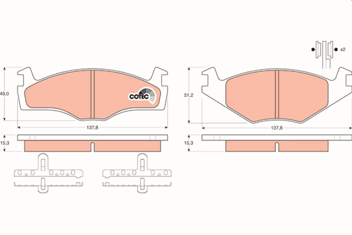 Kit de plaquettes de frein TRW GDB459