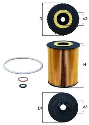 Filtre à huile MAHLE ORIGINAL OX 636D
