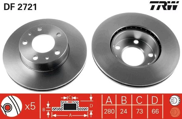 Disque de frein TRW DF2721