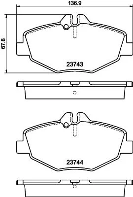 Kit de plaquettes de frein HELLA 8DB 355 018-731