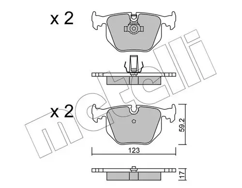 Kit de plaquettes de frein METELLI 22-0560-0