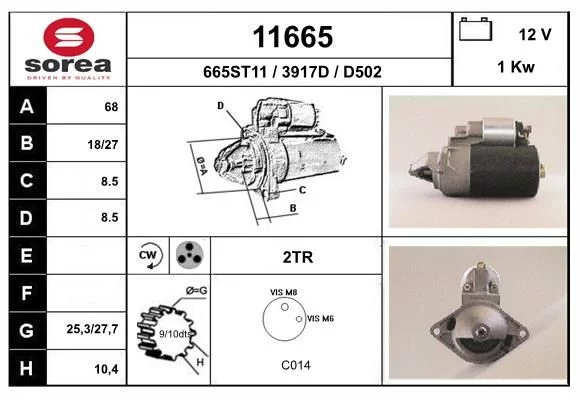 Démarreur EAI 11665