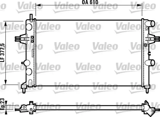 Radiateur, refroidissement du moteur VALEO 732551