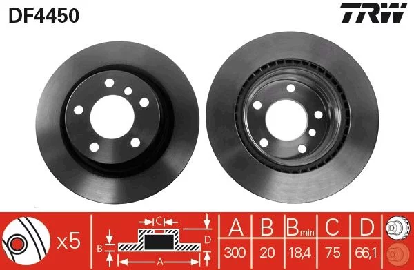 Disque de frein TRW DF4450