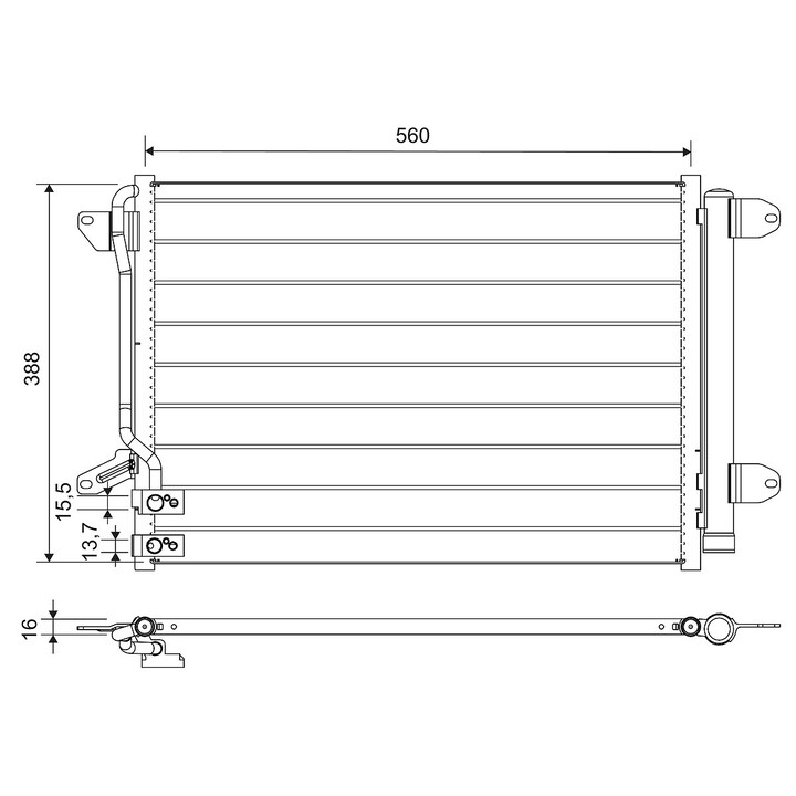 Radiateur climatisation VALEO 812665
