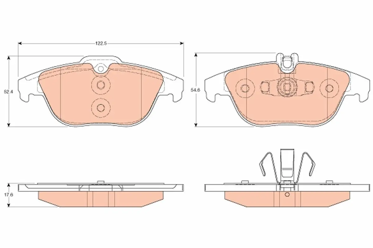 Kit de plaquettes de frein TRW GDB2051