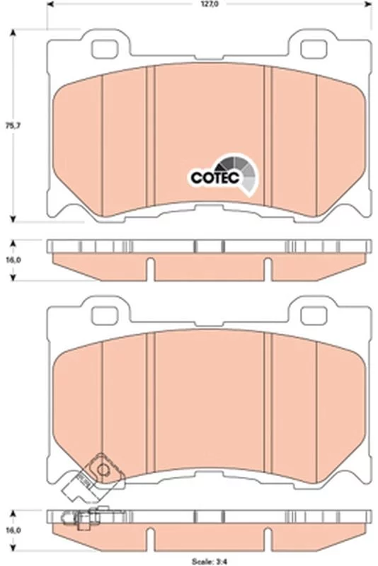 Kit de plaquettes de frein TRW GDB3505