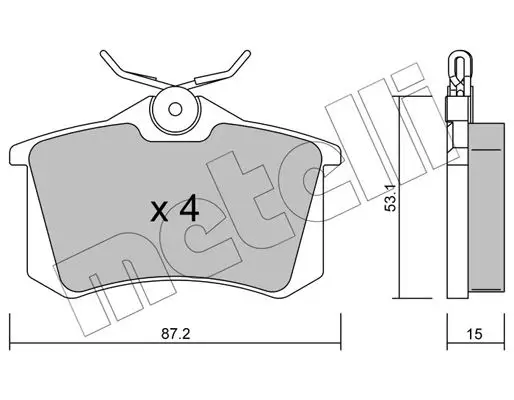 Kit de plaquettes de frein METELLI 22-0100-0