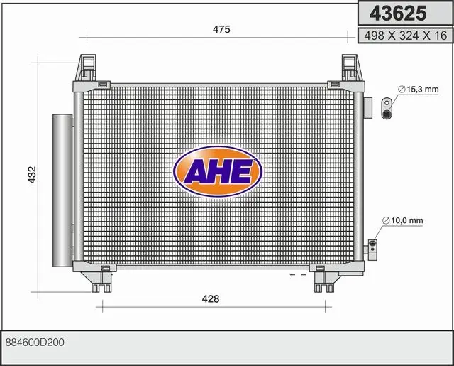 Radiateur climatisation AHE 43625