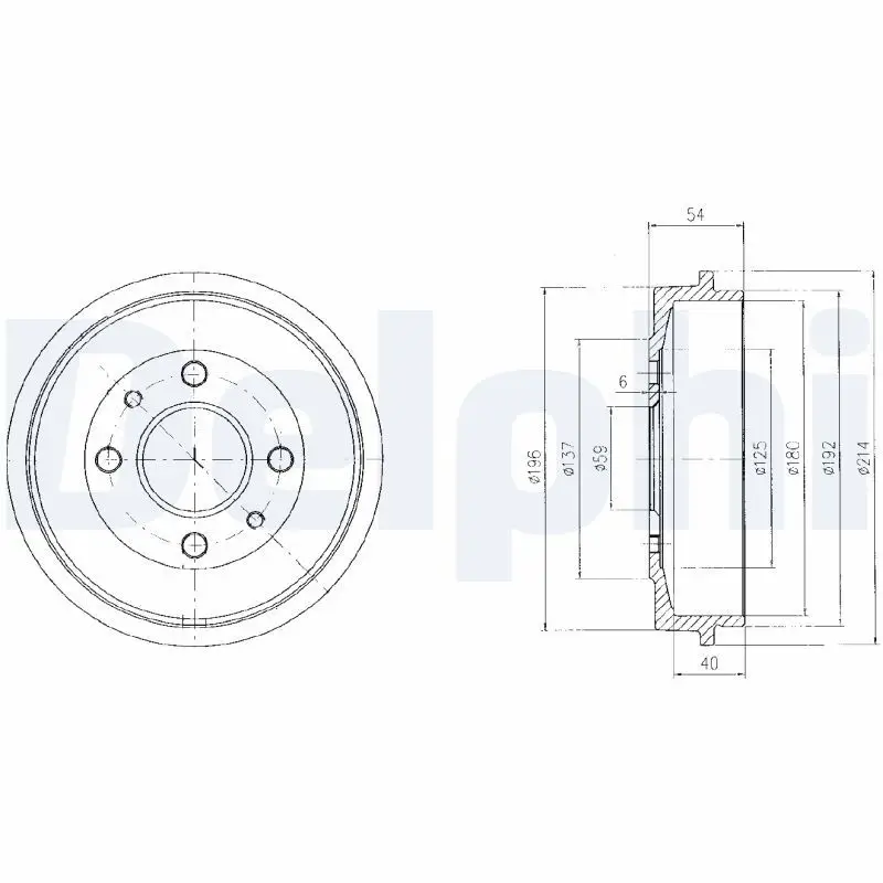 Jeu de 2 Tambour de frein DELPHI BF200