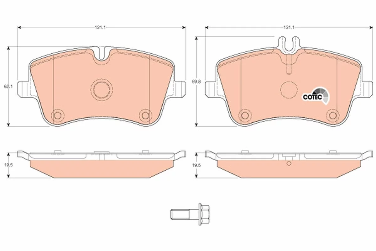 Kit de plaquettes de frein TRW GDB1413