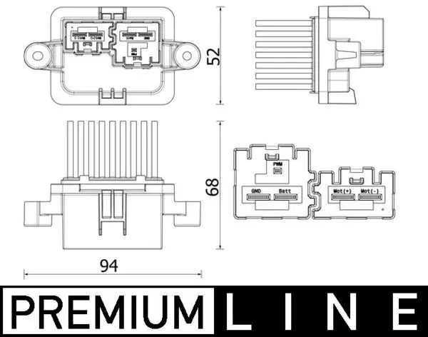 Régulateur, pulseur d'air habitacle MAHLE ORIGINAL ABR 109 000P