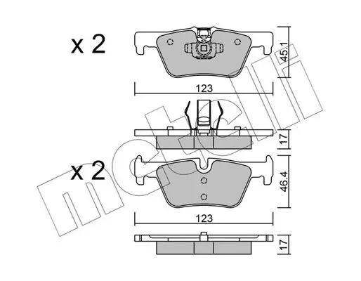 Kit de plaquettes de frein METELLI 22-0962-0