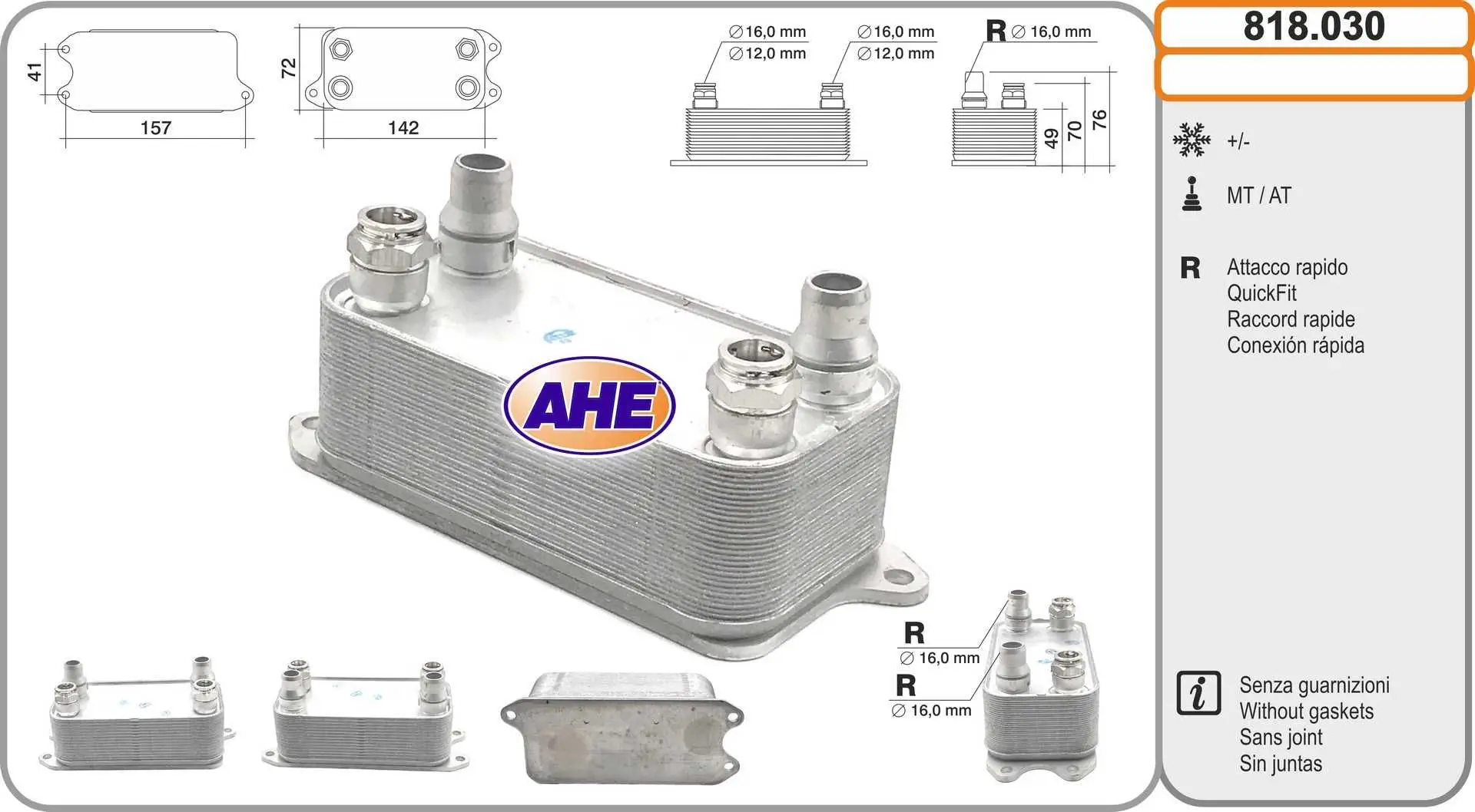 Radiateur d'huile AHE 818.030