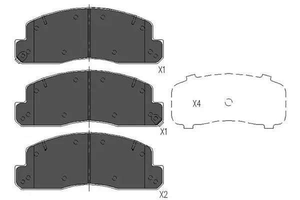 Kit de plaquettes de frein KAVO PARTS KBP-9088