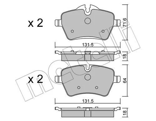 Kit de plaquettes de frein METELLI 22-0768-0