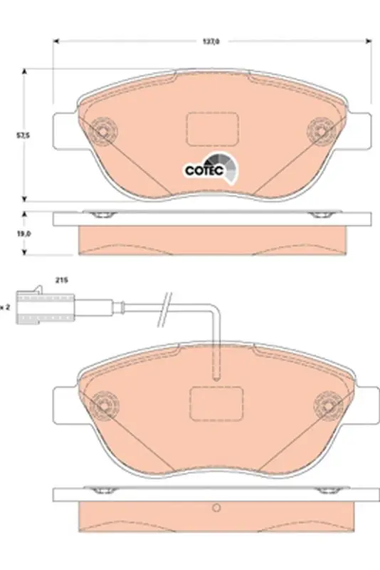 Kit de plaquettes de frein TRW GDB1829
