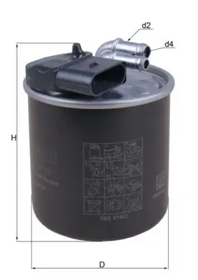 Filtre à carburant MAHLE ORIGINAL KL 914
