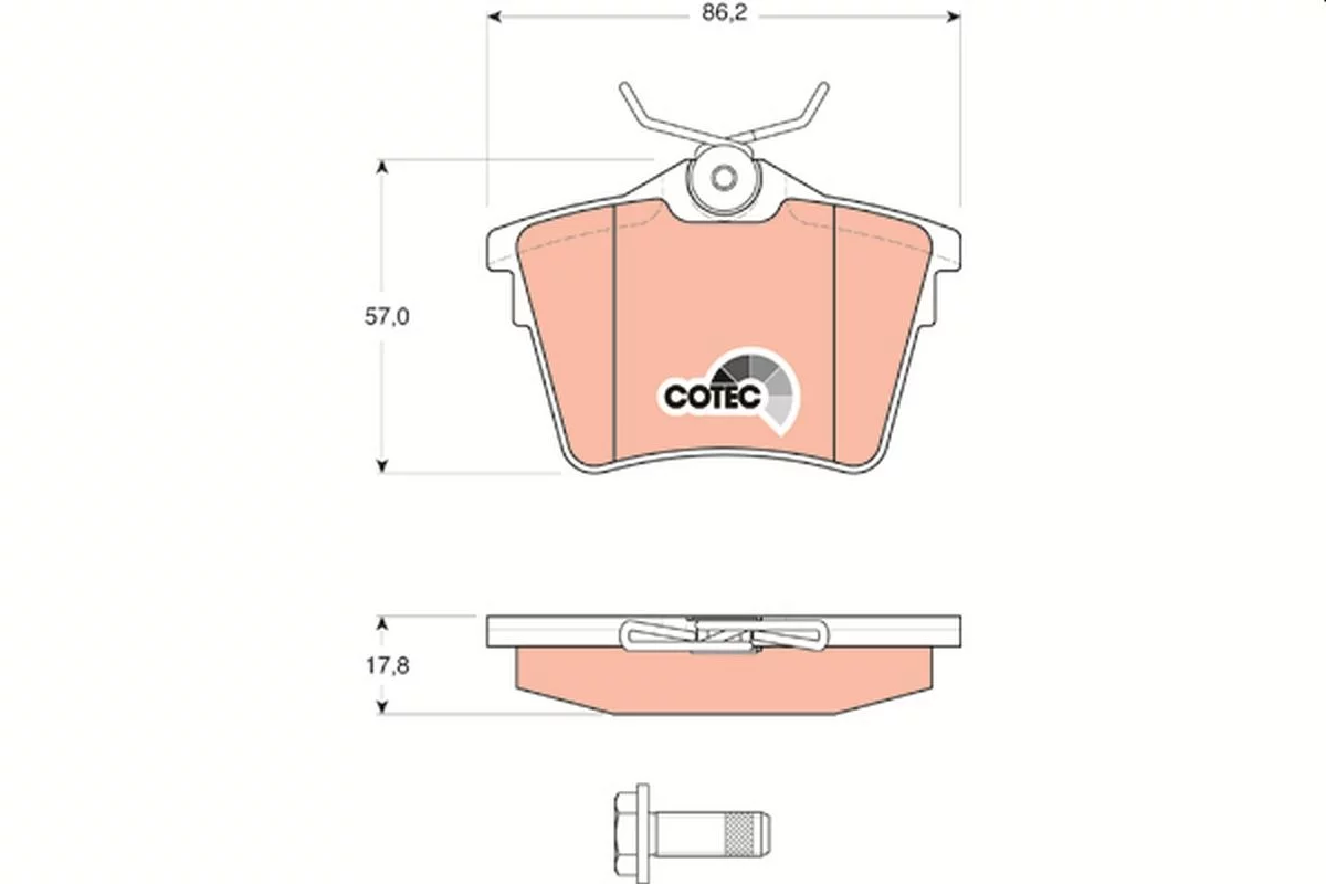 Kit de plaquettes de frein TRW GDB1596