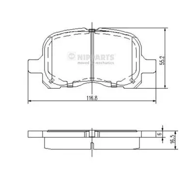 Kit de plaquettes de frein NIPPARTS N3602129