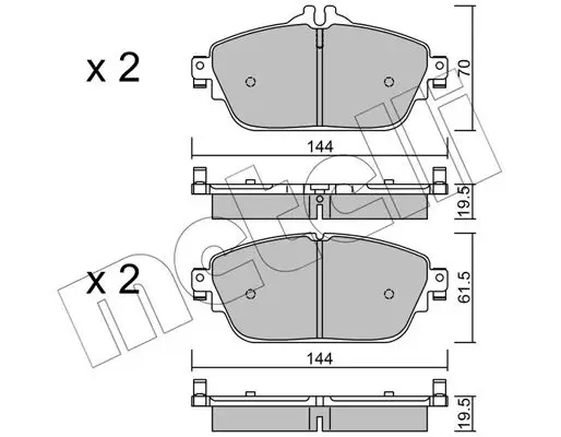 Kit de plaquettes de frein METELLI 22-1017-0