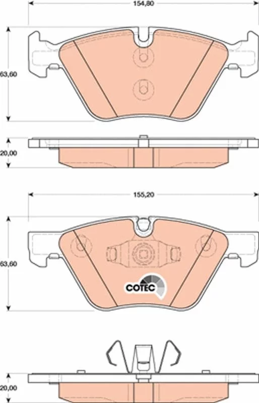 Kit de plaquettes de frein TRW GDB1810