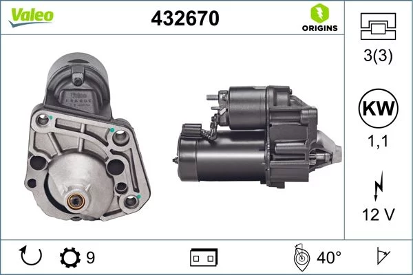 Démarreur VALEO 432670