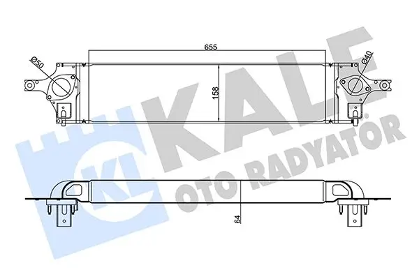 Intercooler, échangeur KALE OTO RADYATÖR 345125