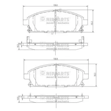 Kit de plaquettes de frein NIPPARTS J3601071