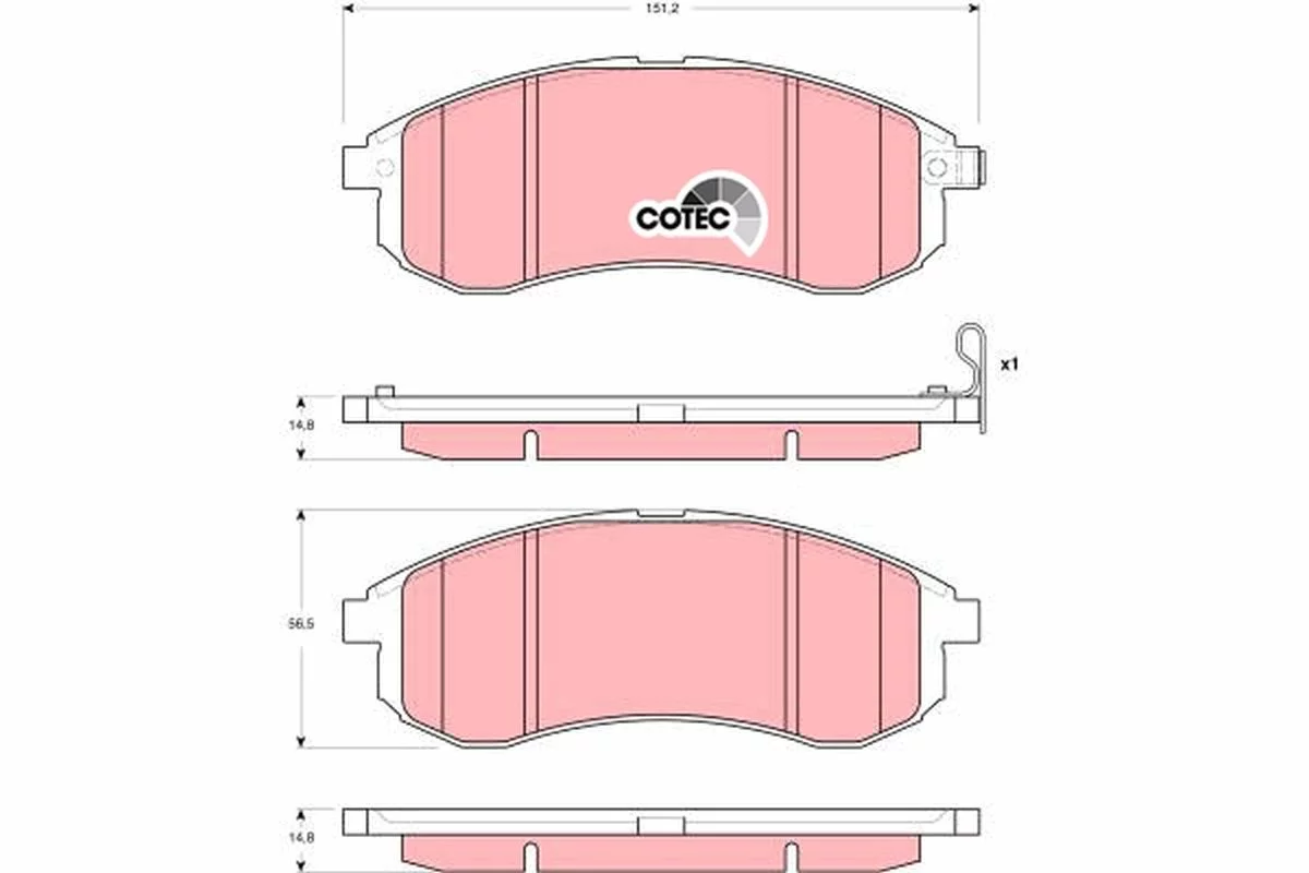 Kit de plaquettes de frein TRW GDB3380