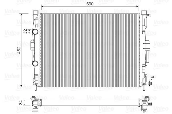 Radiateur, refroidissement du moteur VALEO 732946