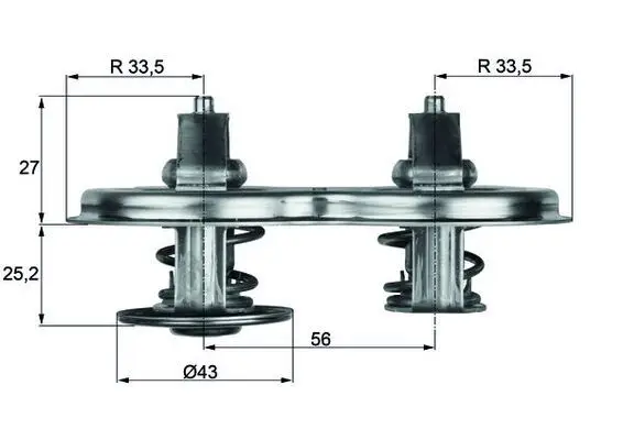 Thermostat d'eau MAHLE ORIGINAL TX 33 83D