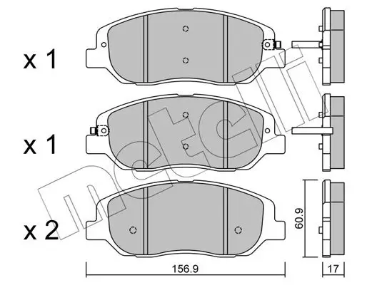 Kit de plaquettes de frein METELLI 22-1031-0