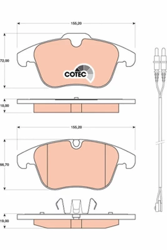 Kit de plaquettes de frein TRW GDB1818