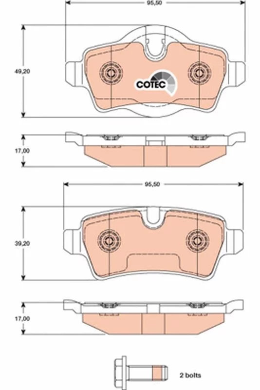 Kit de plaquettes de frein TRW GDB1766