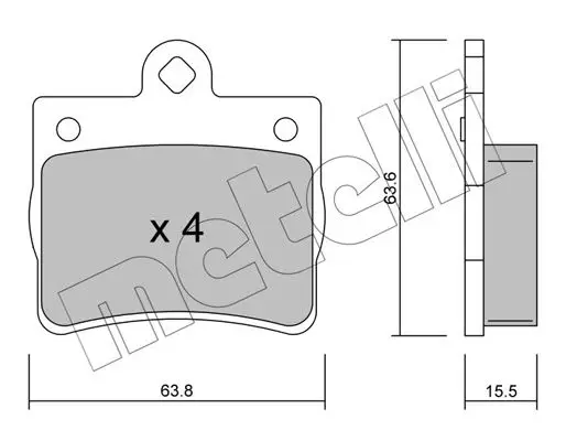 Kit de plaquettes de frein METELLI 22-0255-0