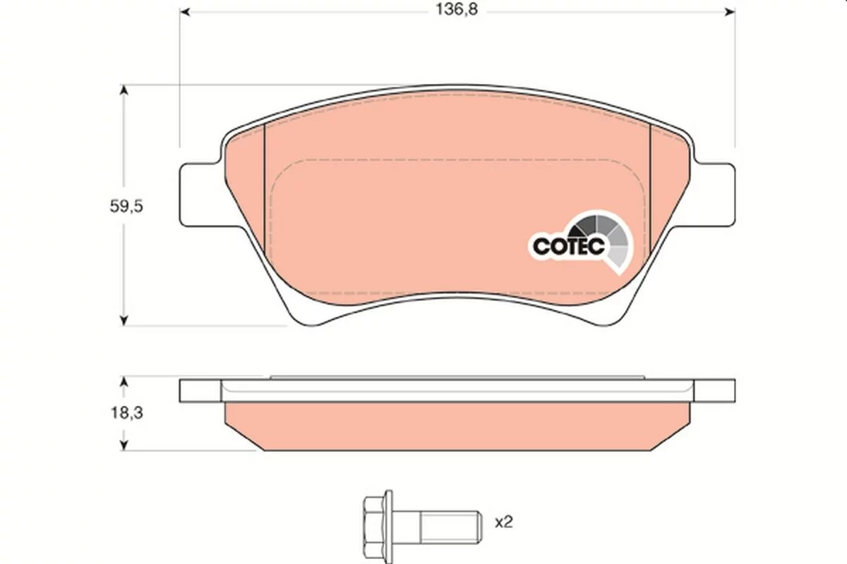 Kit de plaquettes de frein TRW GDB1552