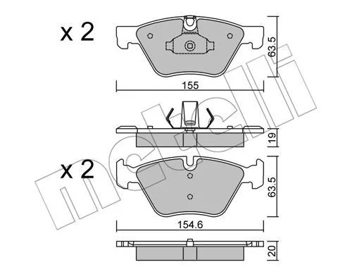 Kit de plaquettes de frein METELLI 22-0917-0