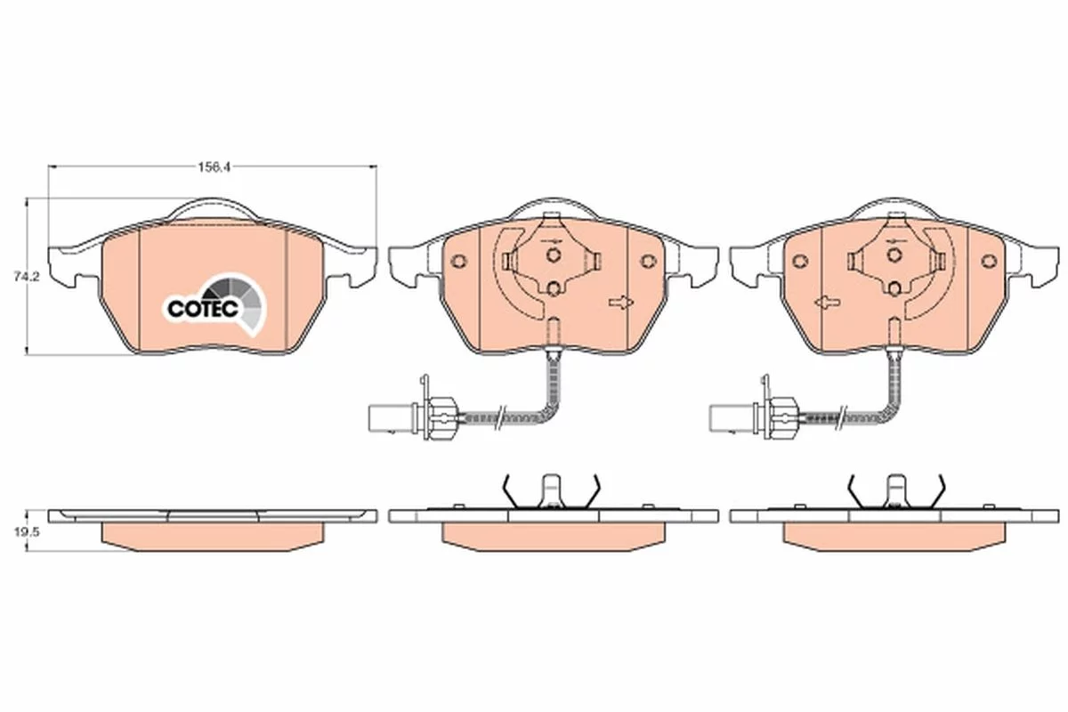 Kit de plaquettes de frein TRW GDB1307