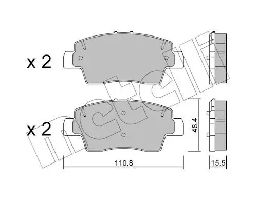Kit de plaquettes de frein METELLI 22-1285-0