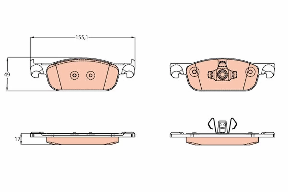 Kit de plaquettes de frein TRW GDB2157