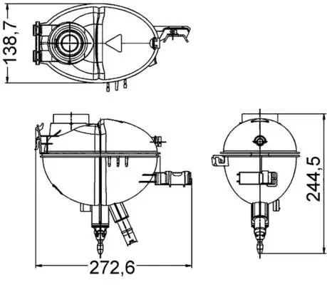 Vase d'expansion, liquide de refroidissement MAHLE ORIGINAL CRT 209 000S