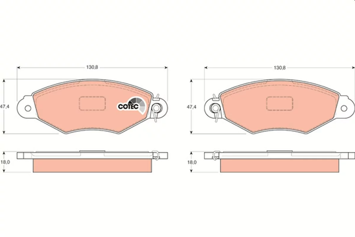Kit de plaquettes de frein TRW GDB1321
