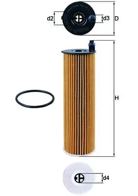 Filtre à huile MAHLE ORIGINAL OX 823/6D
