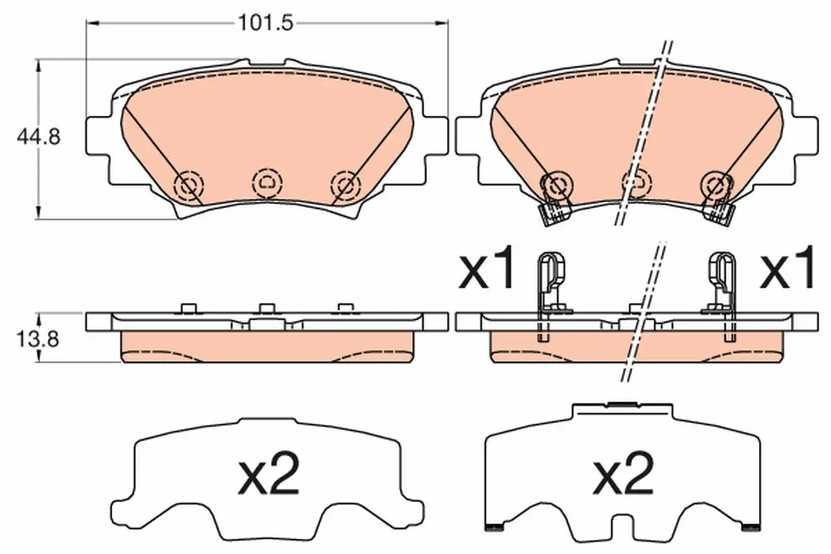 Kit de plaquettes de frein TRW GDB3593